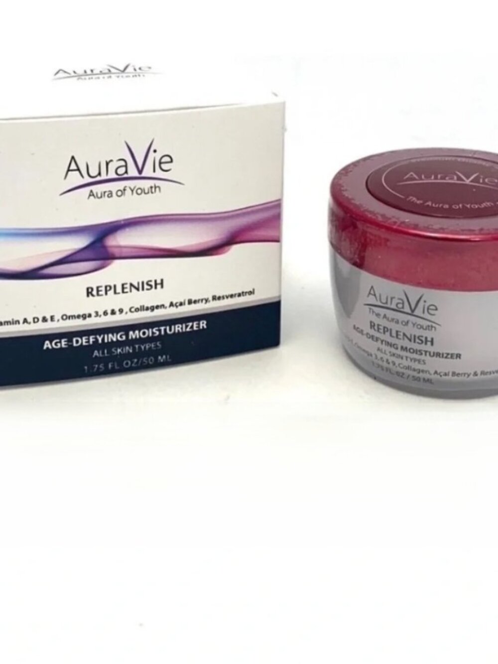 AURAVIE - Aura of Youth - Replenish - Age Defying Moisturizer - 1.75 Oz - NIB